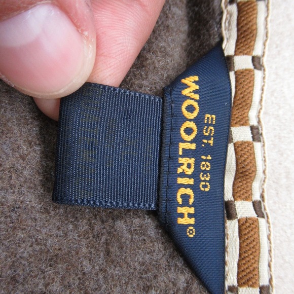 Woolrich Wool Jacket Women XL Brown Aztec Southwestern Trim FullZip READ VTG - Picture 7 of 13